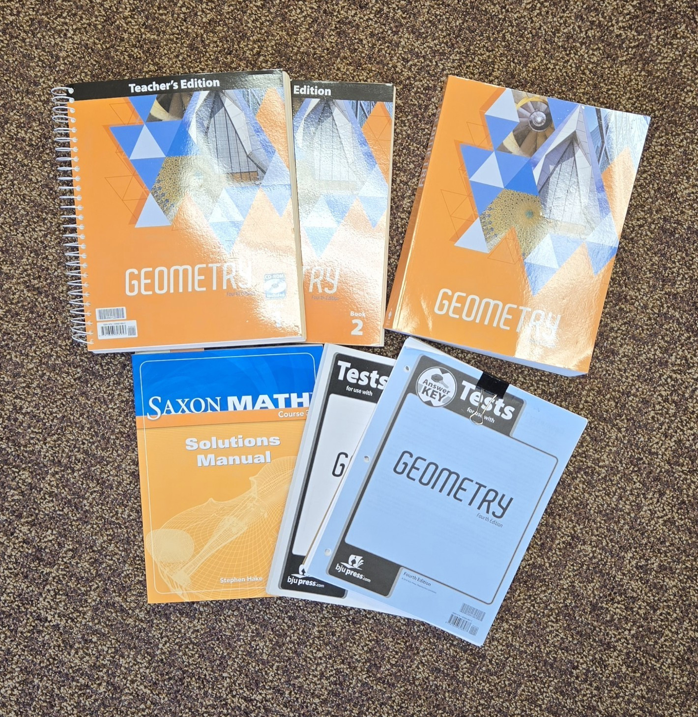 Saxon Math Geometry 2013 Set Teacher’s Edition Student Edition Tests Answer Key