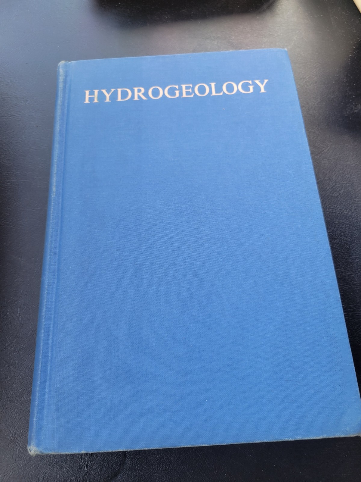 HYDROGEOLOGY Textbook by John Wiley & Sons 1966 Vintage Earth Science Hardcover