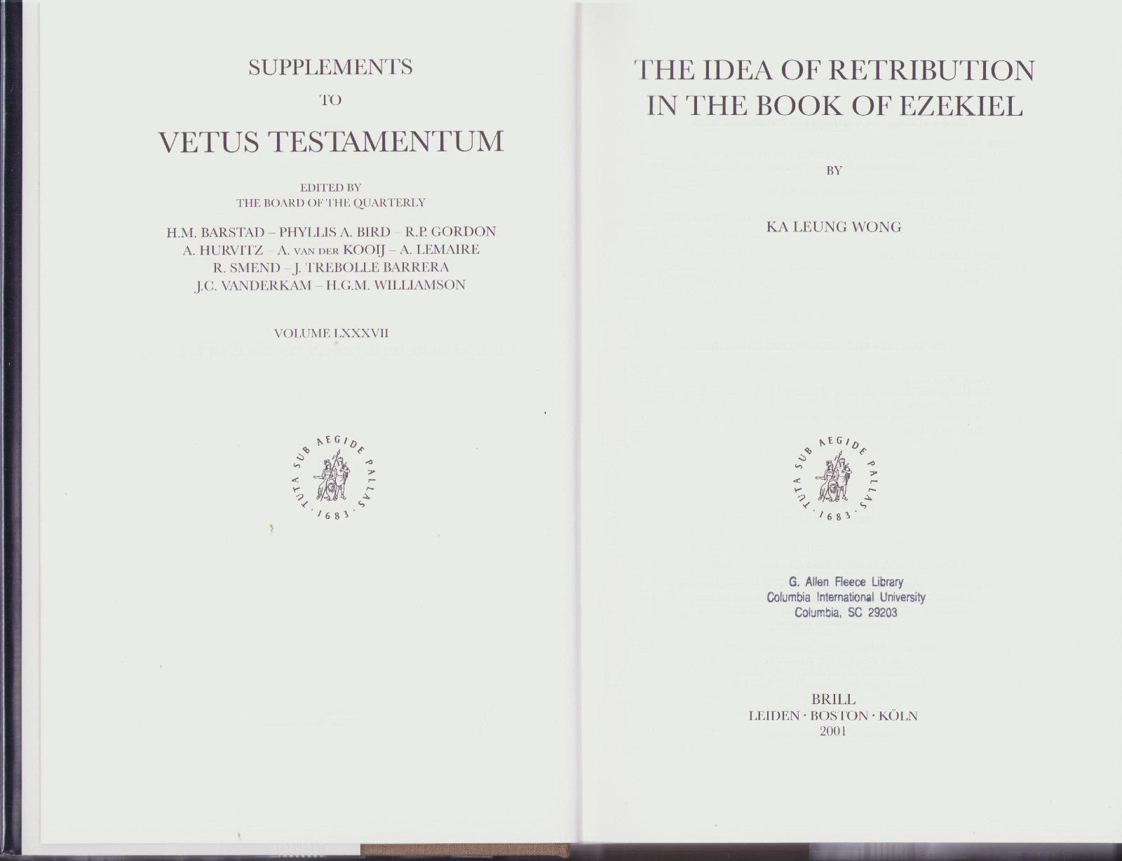Vetus Testamentum, Supplements Ser.: The Idea of Retribution in the Book of…