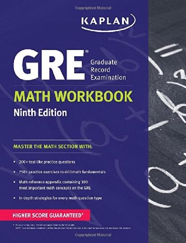 GRE MATH WORKBOOK (KAPLAN TEST PREP) *Excellent Condition*