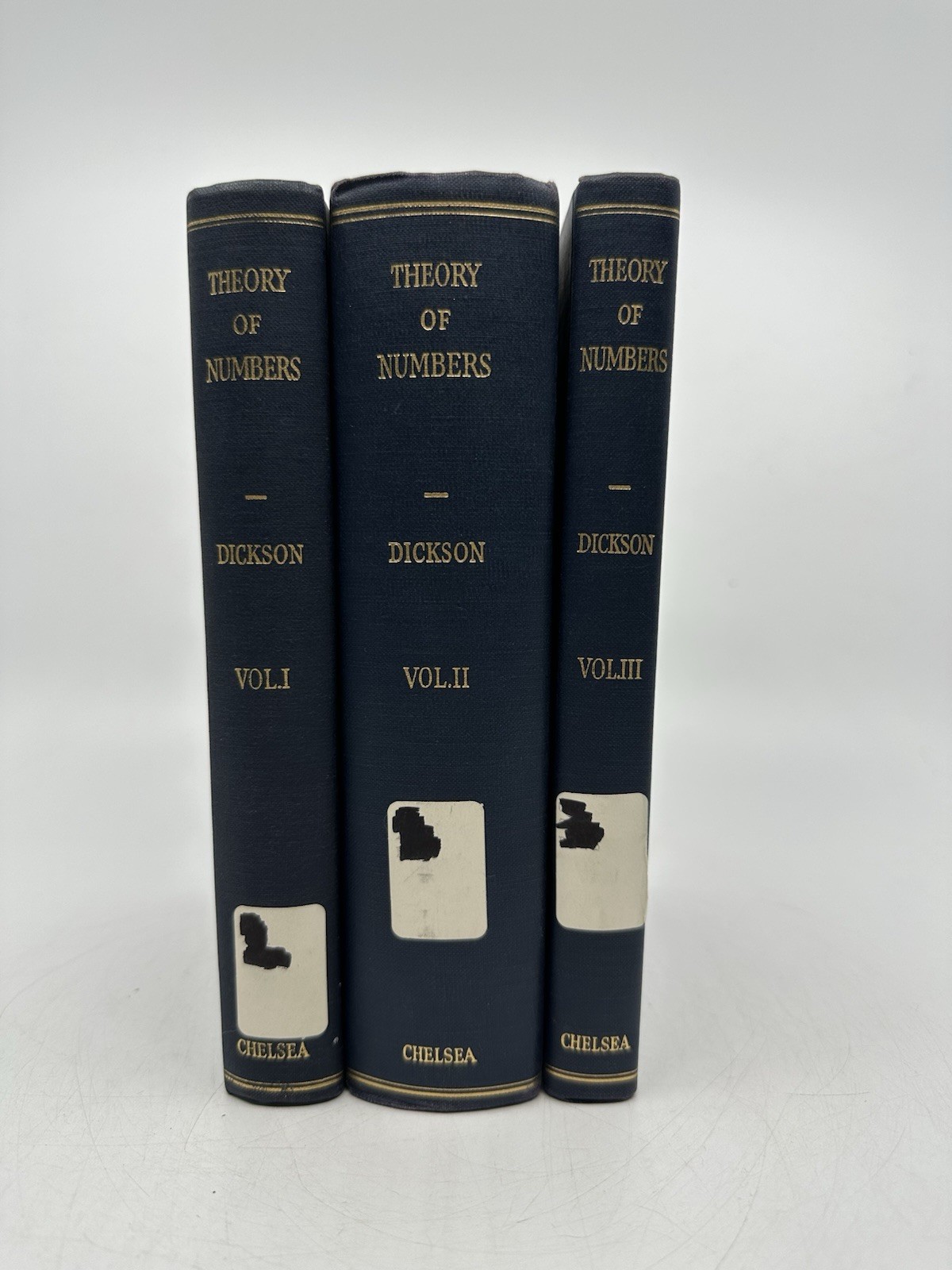 1952 History of The Theory of Numbers Leonard Eugene Dickson 3 Vol Set Chelsea