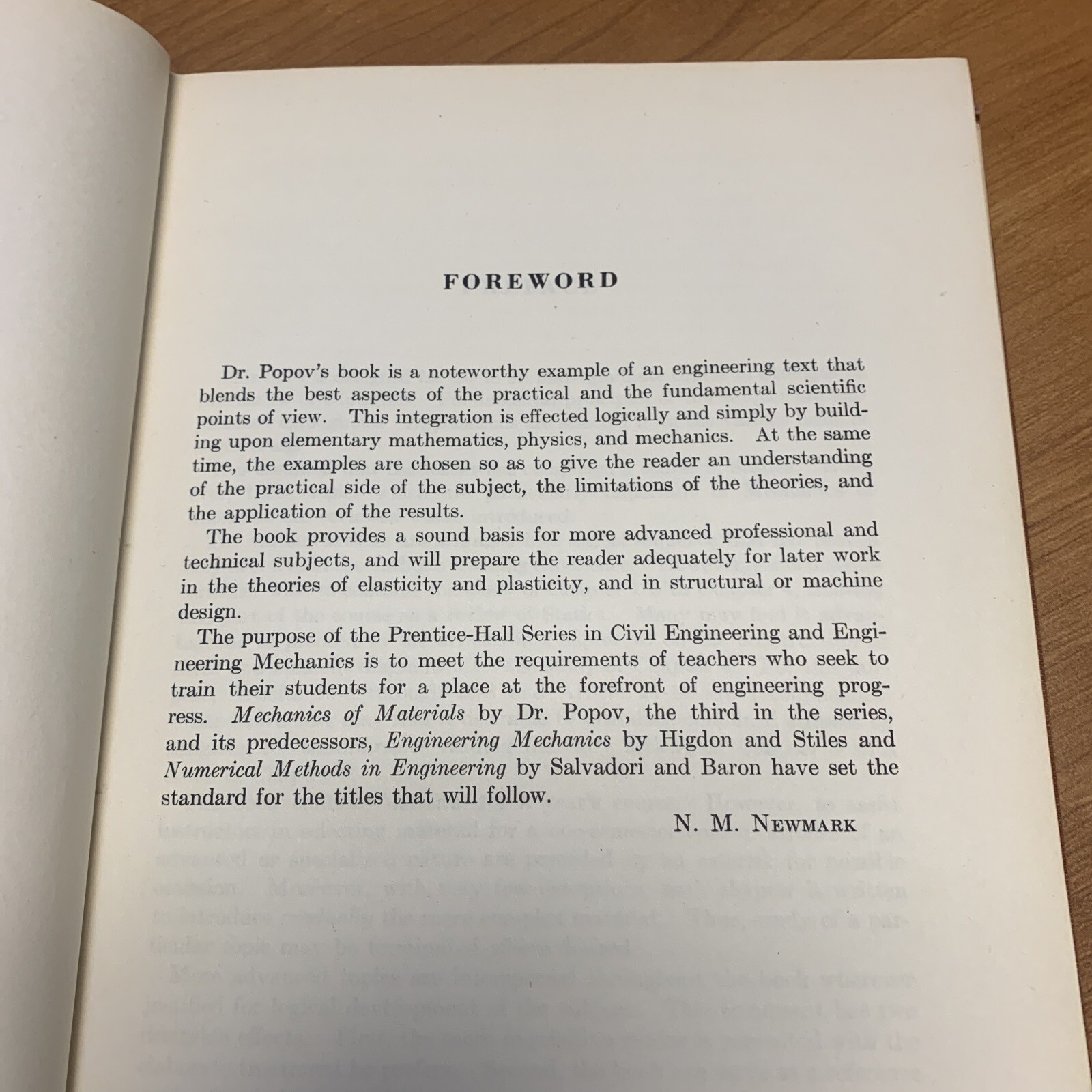 1952 Mechanics Of Materials E.P. POPOV Prentice-Hall. Inc. BS1