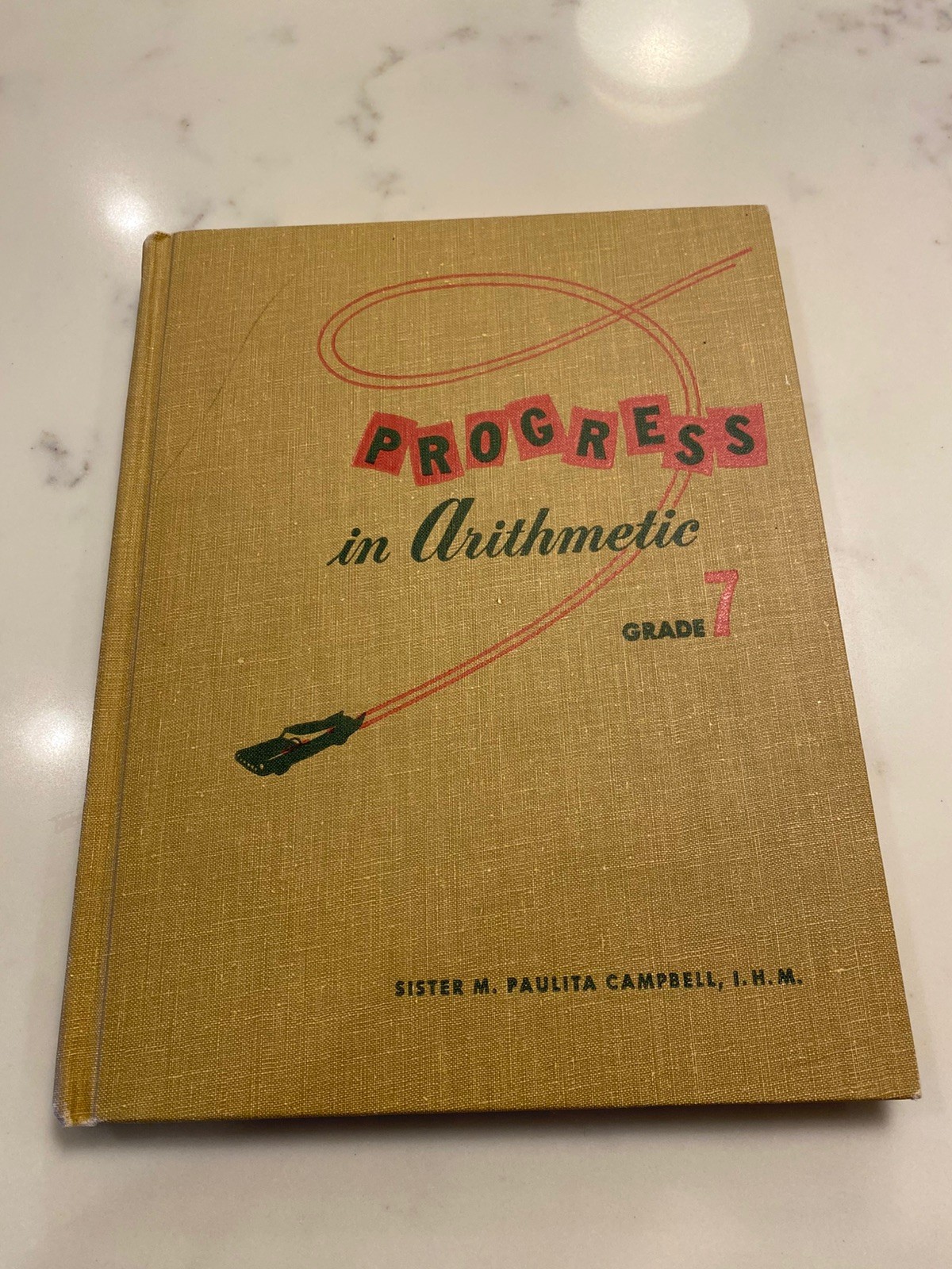 Vintage Progress in Arithmetic Grade 7 Textbook Sadlier 1954
