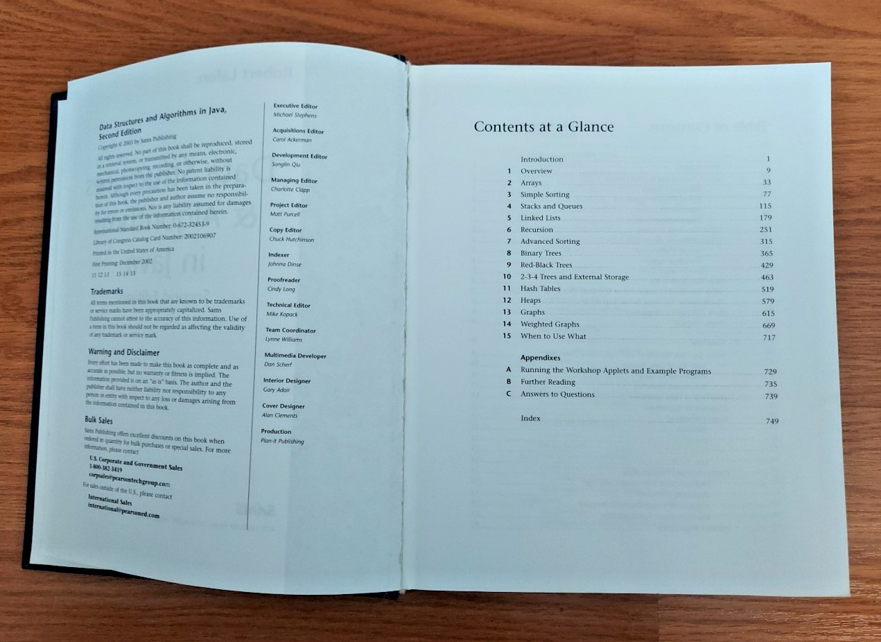Data Structures and Algorithms in Java by Lafore Robert Second Edition 2003 Book
