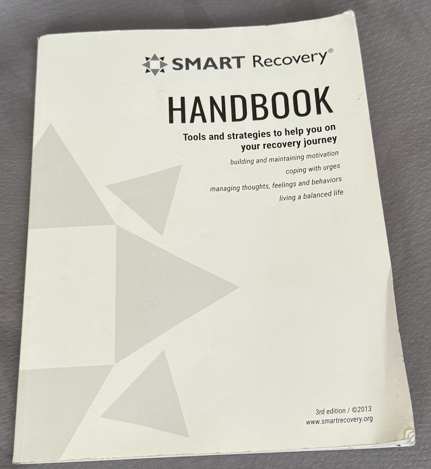 SMART Recovery 3rd Edition Handbook – Workbook By Rosemary Hardin – VERY GOOD
