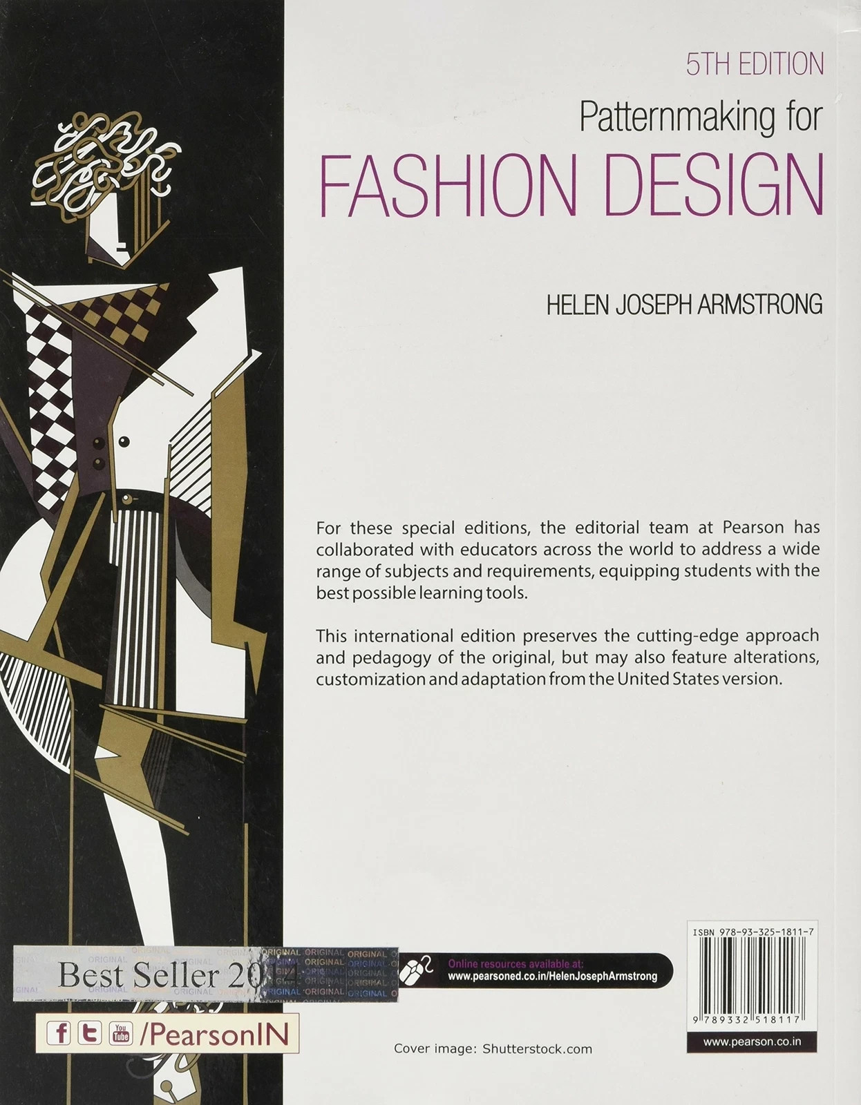 Patternmaking for Fashion Design 5E By Helen Joseph Armstrong Fast Shipping..
