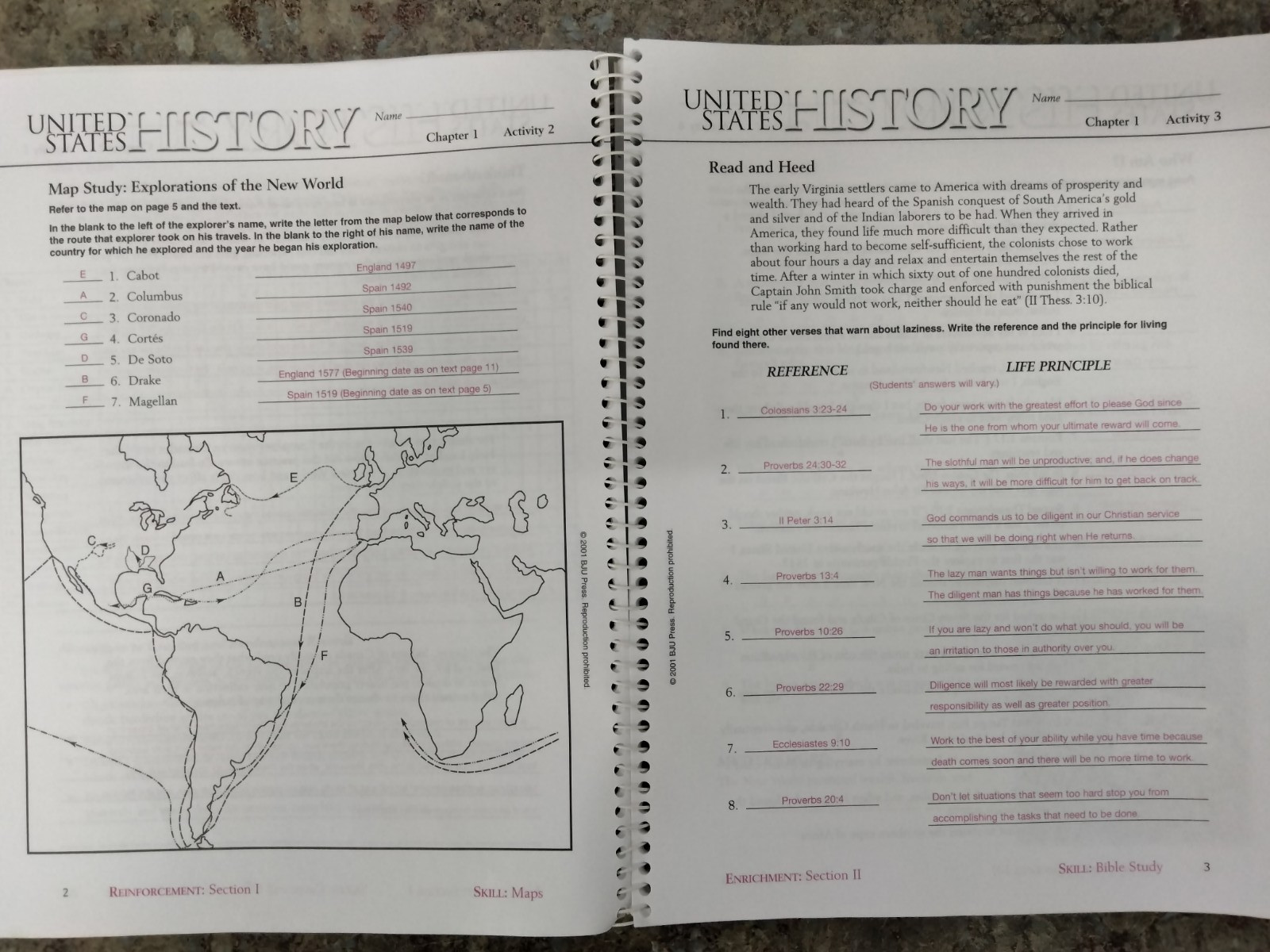 BJU Press United States History Third Edition