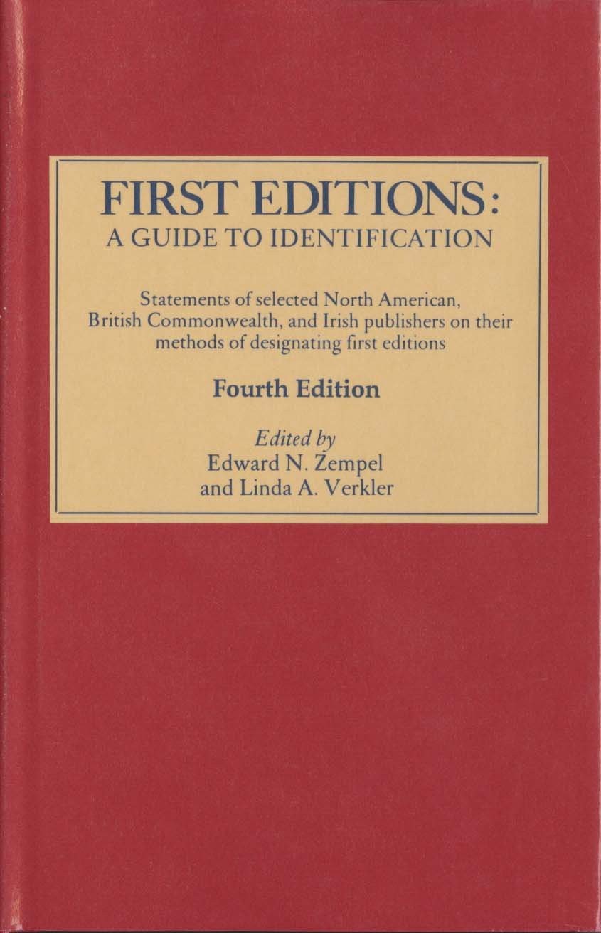 First Editions: A Guide to Identification