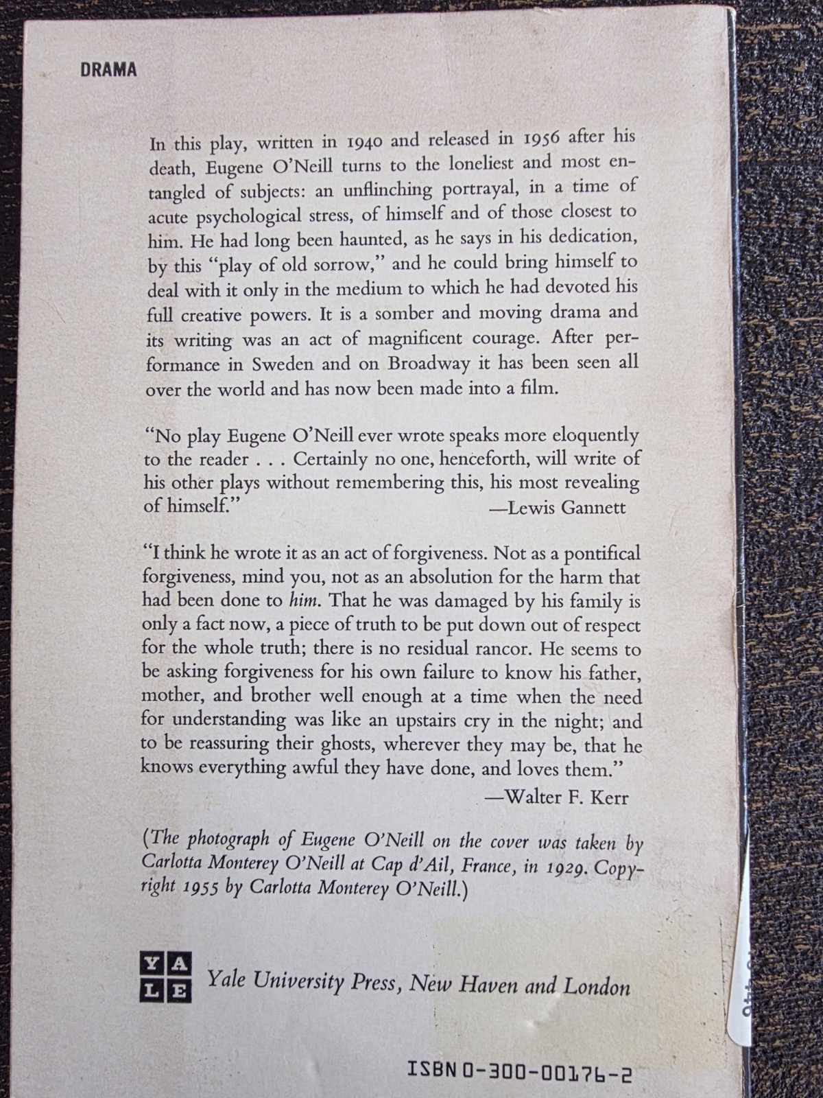 Long Day’s Journey Into Night – Paperback By O’Neill, Eugene Gladstone – GOOD