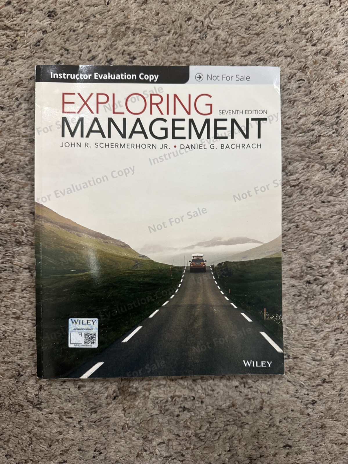 Exploring Management by John R Schermerhorn Jr. Instructor Evaluation Copy