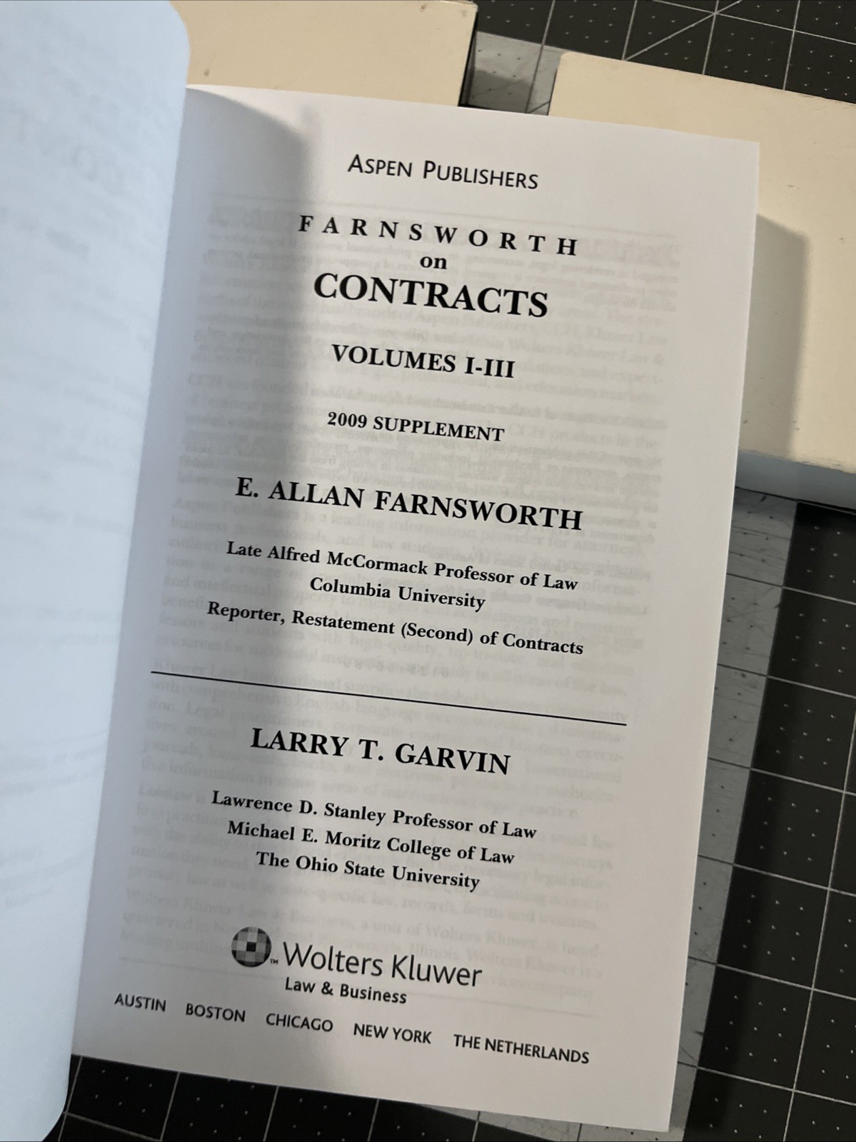 Farnsworth On Contracts 2009 Supplement Third Edition Garvin – Paperback