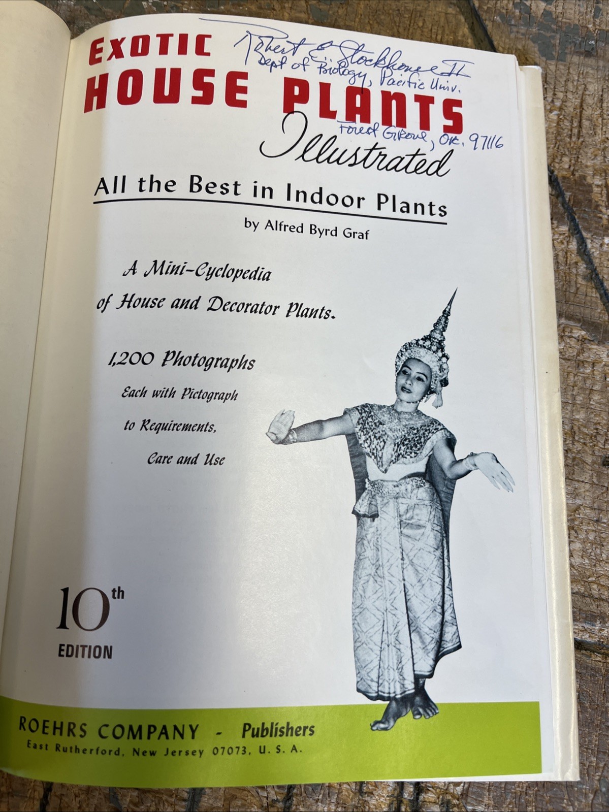 Exotic Plant Manual by A. B. Graf 1200 Illustrations Botany 1976 10th Edition