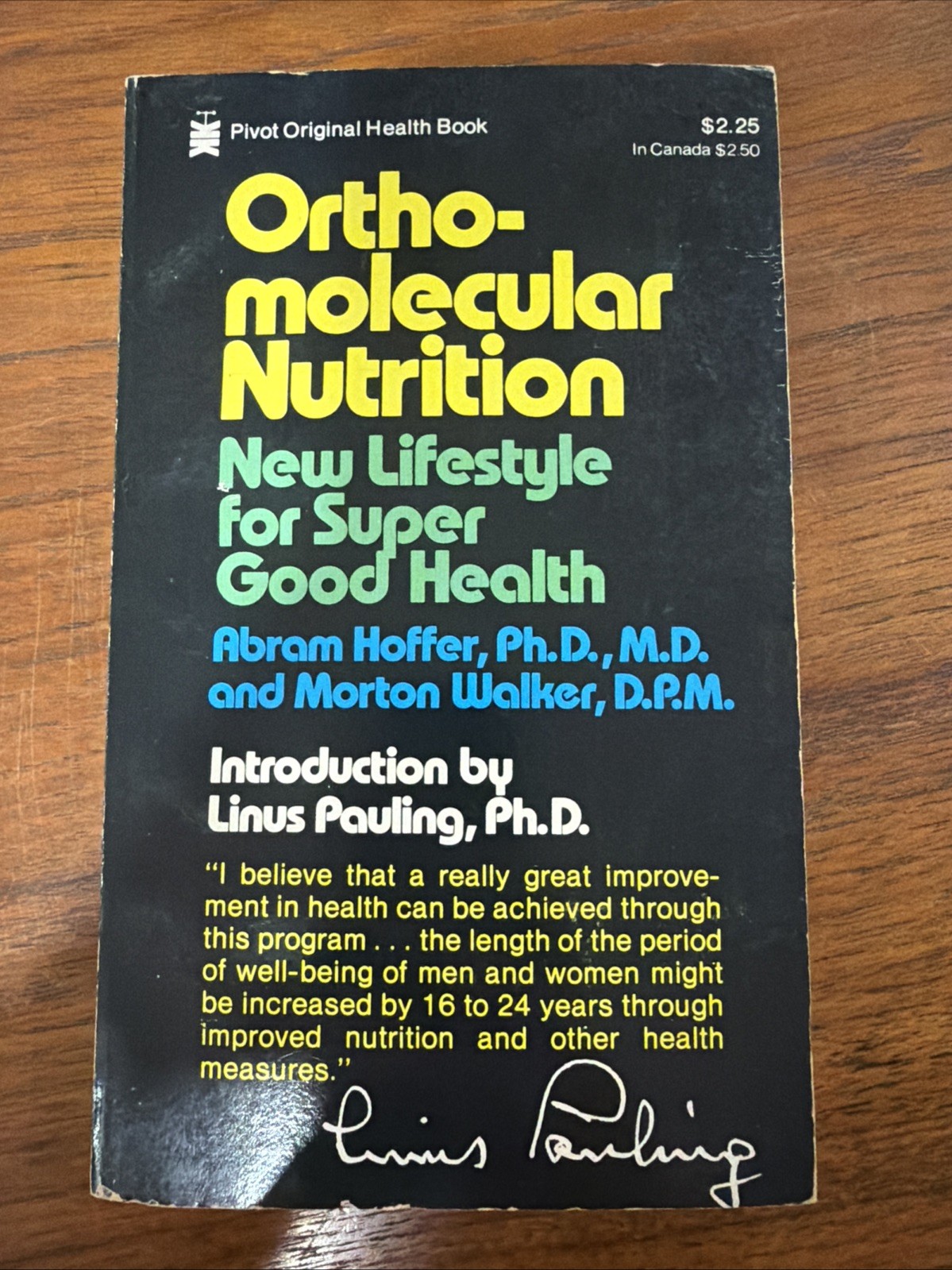 Oro Molecular Nutrition by Linus Pauling Ph.d