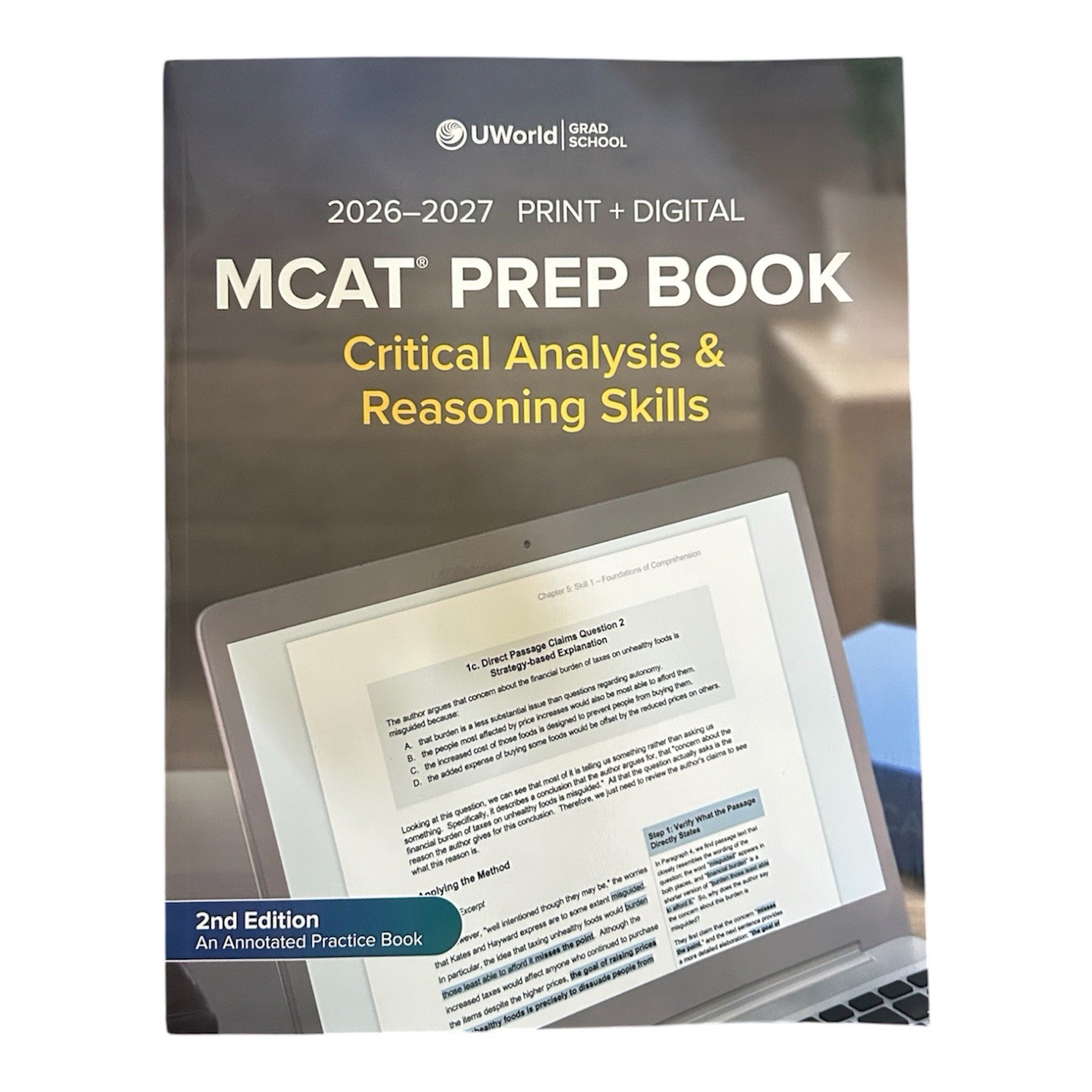 UWorld MCAT Prep Book 2026-2027 Critical Analysis & Reasoning Skills 2nd Edition