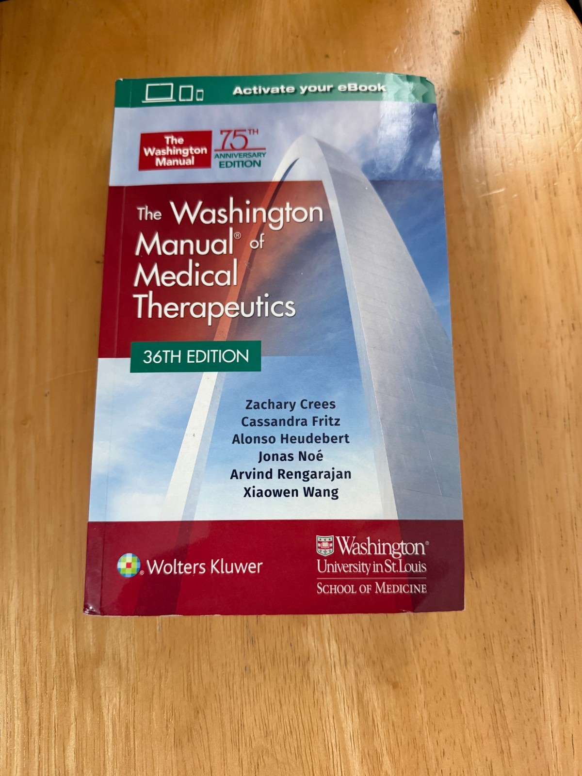 The Washington Manual of Medical Therapeutics Paperback by Crees: Used