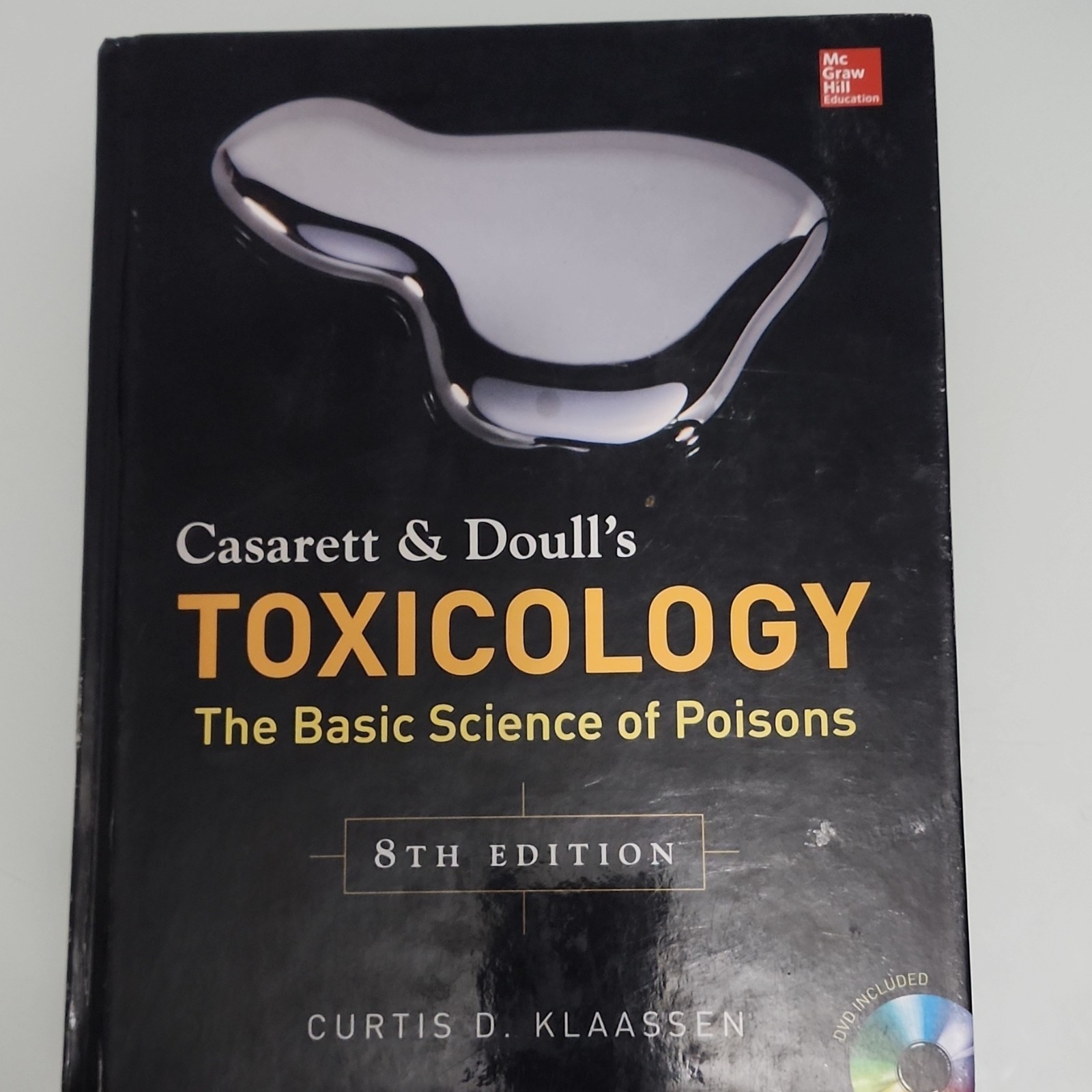 Casarett & Doull&rsquo;s Toxicology 8th Ed Klaassen McGraw-Hill Hardcover DVD