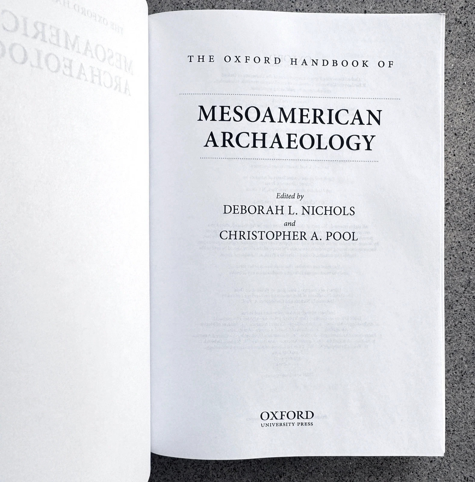 Oxford Handbook of Mesoamerican Archaeology Nichols Pool 2012 Oxford Univ Press