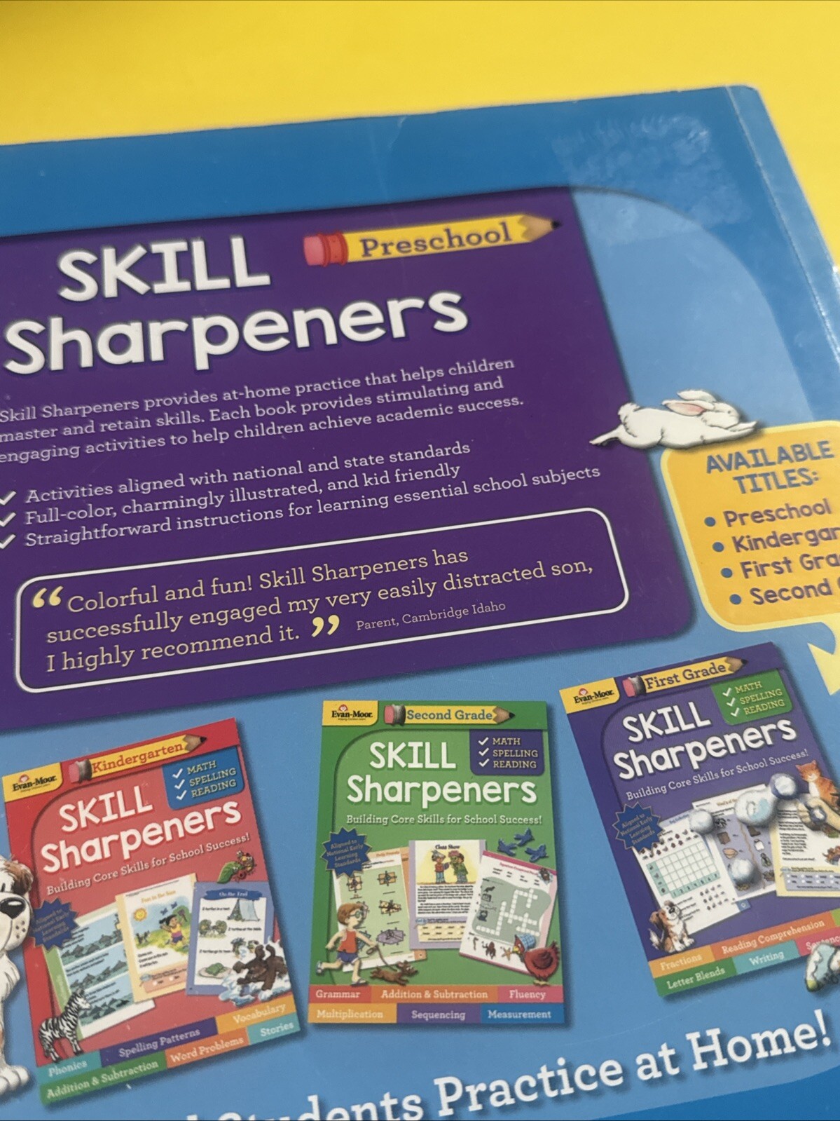 Workbook Evan Moor School Book Skill Sharpeners Preschool Pre K Educational New