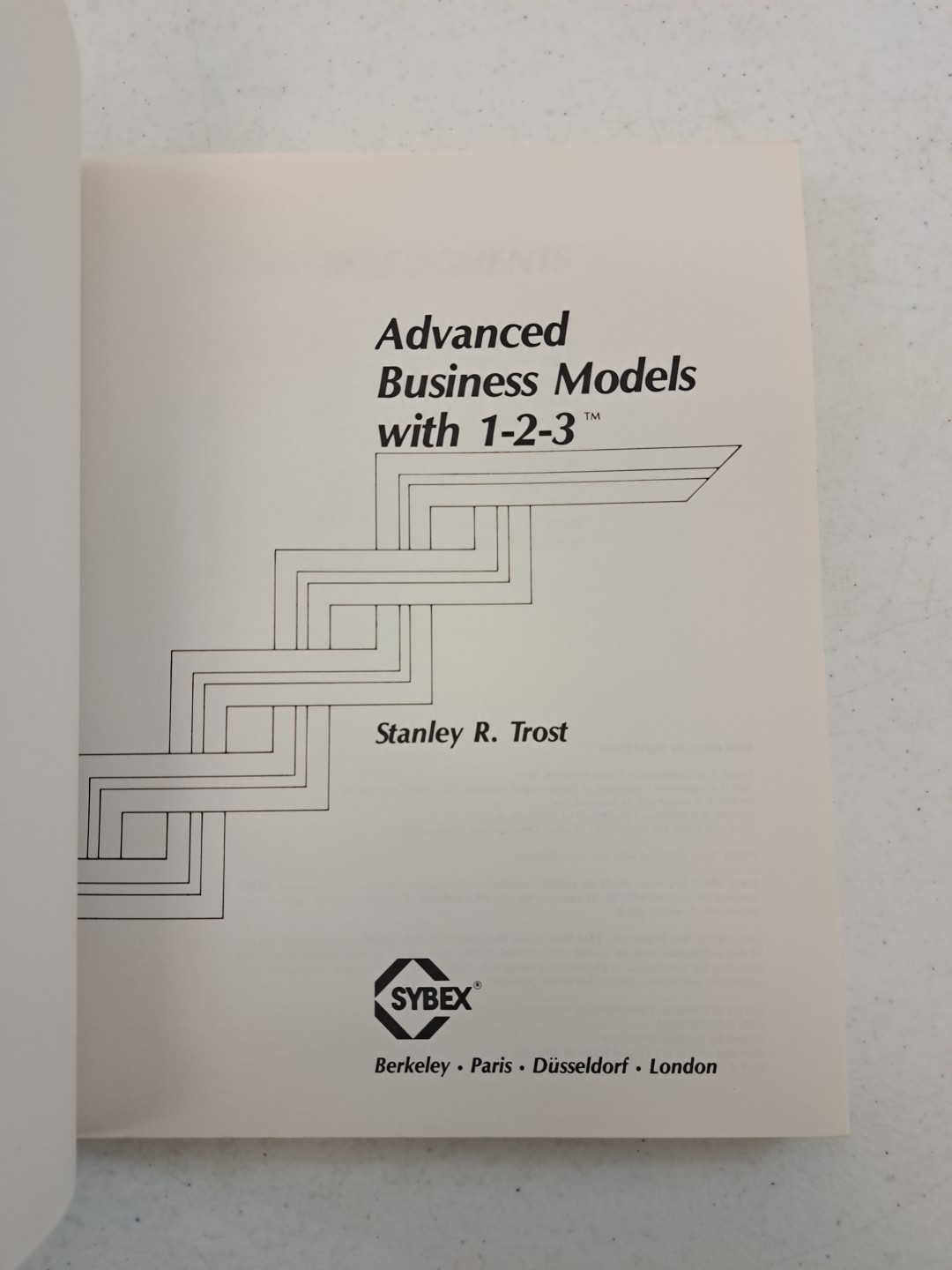 Advanced Business Models with 1-2-3 Sybex-Stanley Trost-1985-VTG-Database…