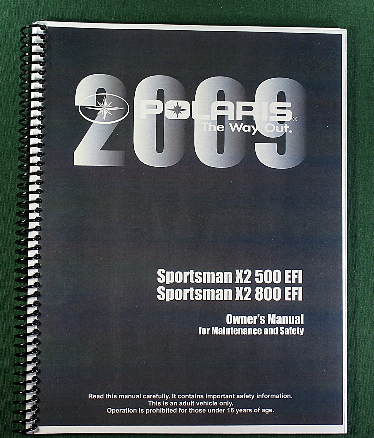 2009 Polaris Sportsman X2 800 EFI ATV Owner&rsquo;s Manual: 148 Pages & Clear Covers!