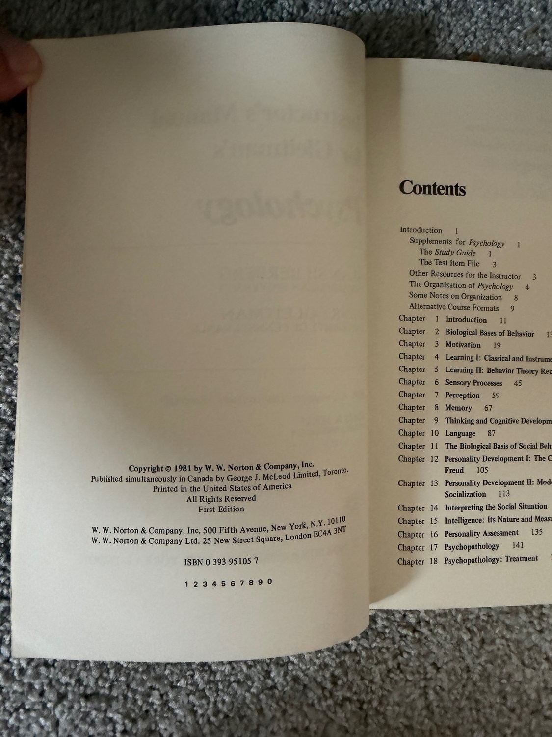 Instructor’s Manual for Gleitman’s Psychology – Alan Silberberg & Henry Gleitman