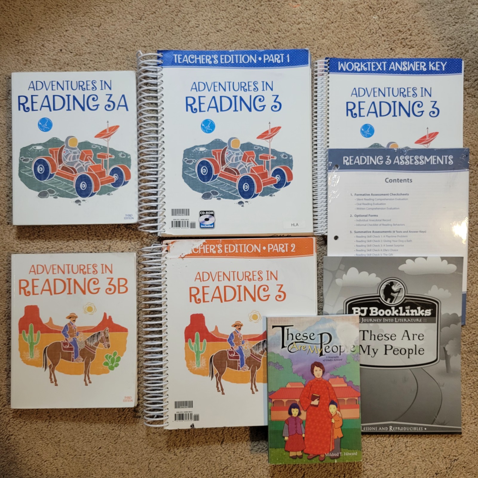 BJU Press 3rd Grade Adventures In Reading Teacher Answer Keys & Student Readers