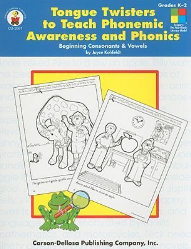 Tongue Twisters to Teach Phonemic Awarene- paperback, Joyce Kohfeldt, 0887245617