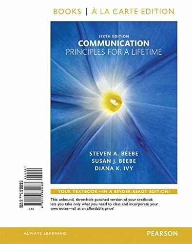 Communication: Principles for a – Loose Leaf, by Beebe Steven A.; – Very Good
