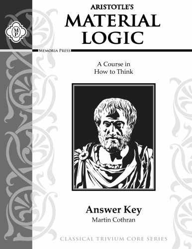 Material Logic, Answer Key – Paperback, by Martin Cothran – Very Good