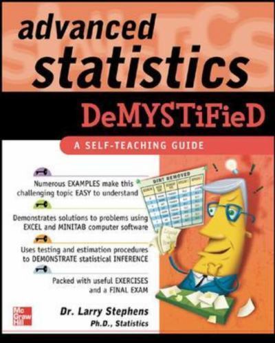 Advanced Statistics Demystified – paperback, Larry Stephens, 9780071432429