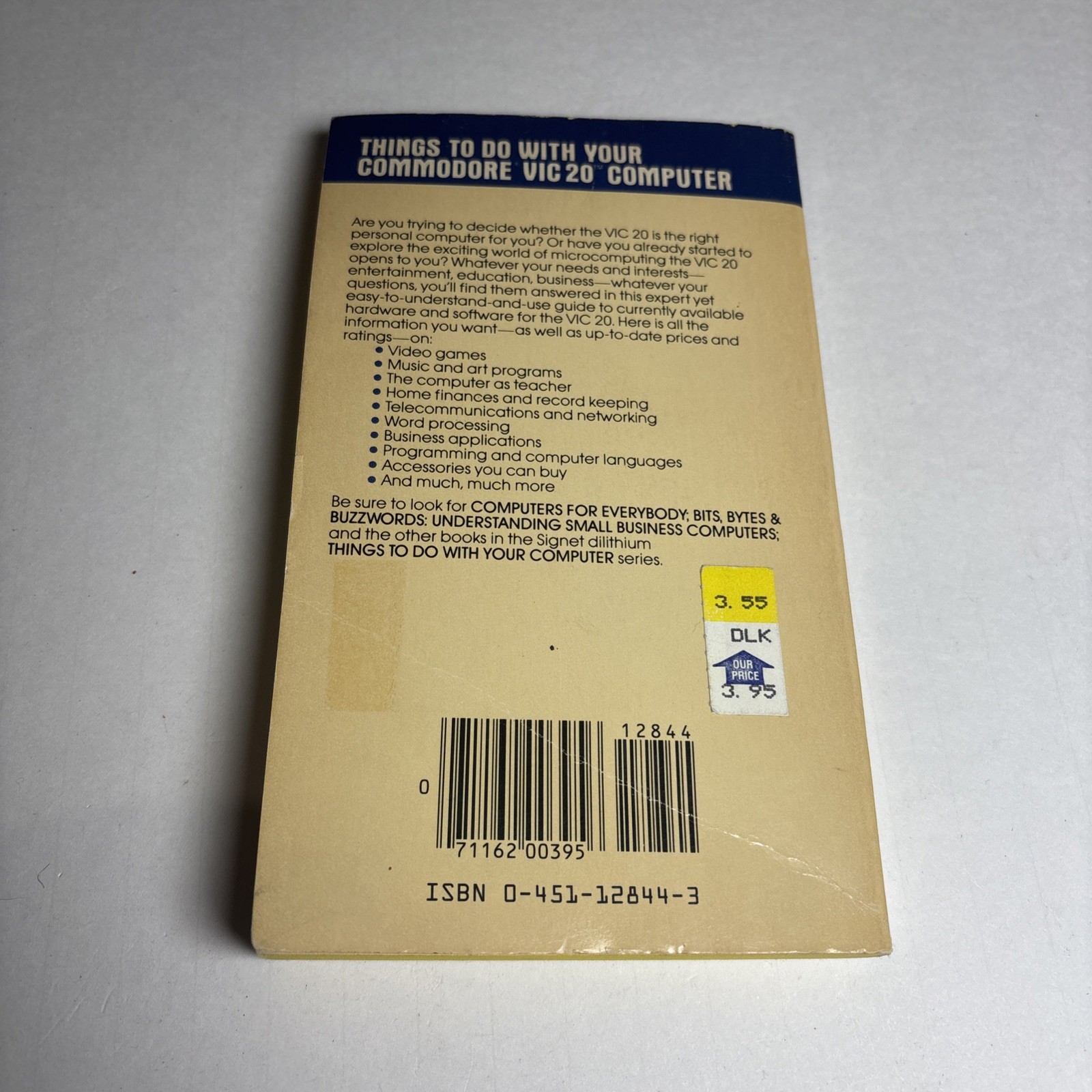 Commodore VIC 20 Things To Do With 1983 1st Printing Signet PB Computer Book