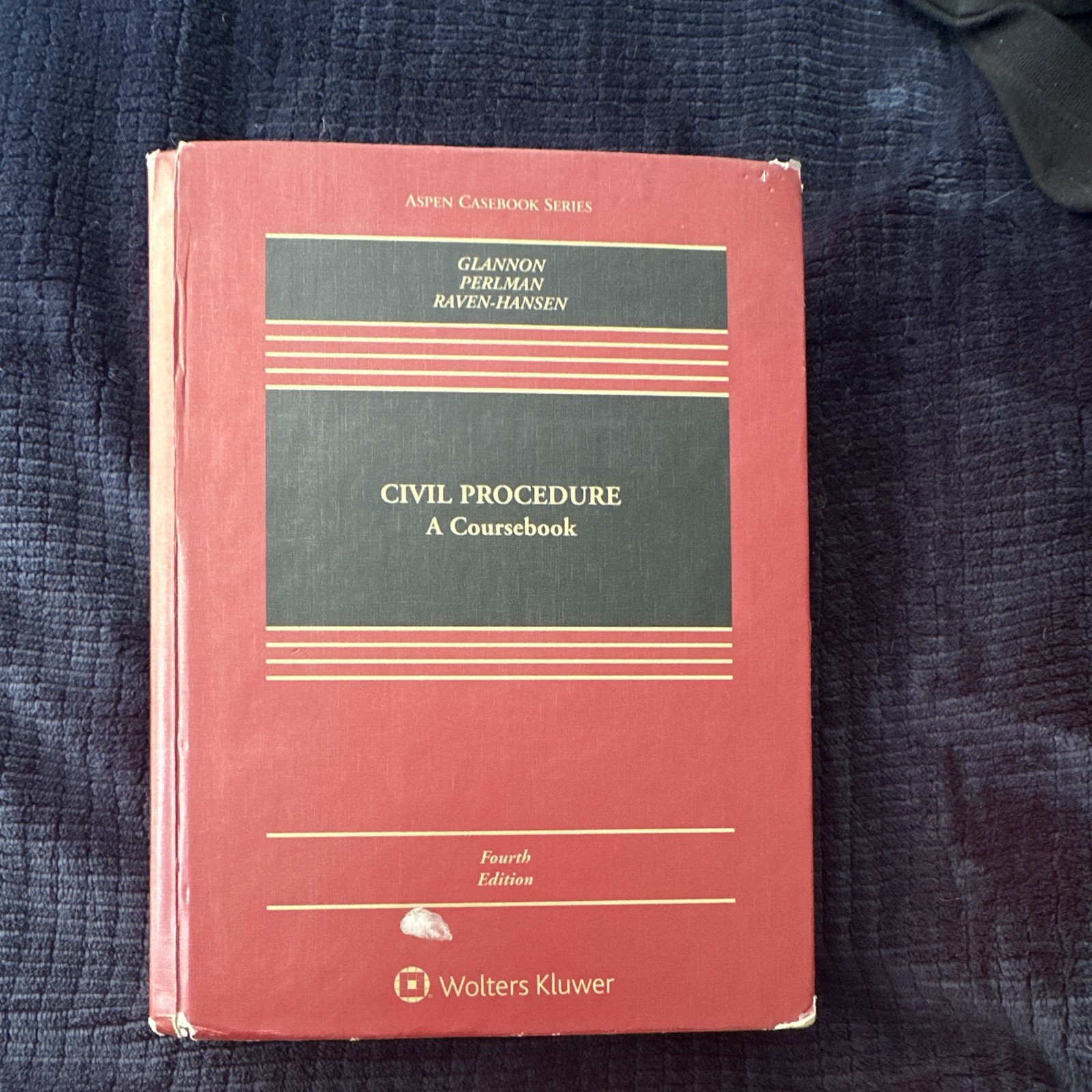 Wolters Kluwer Aspen Civil Procedure: A Coursebook 4th Ed HC 2021 Glannon