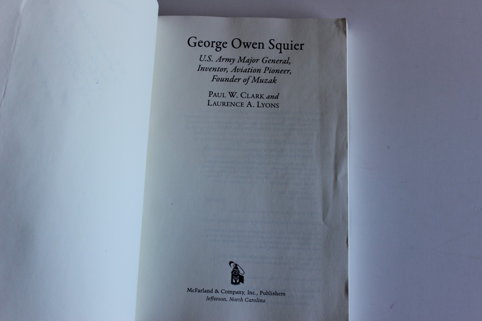 SIGNED? George Owen Squier U.S. Army Major General Inventor Aviation Pioneer PB