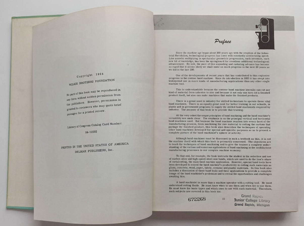 Fundamentals of Brand Machining – Wilkie Brothers (Delmar, 1964) HC
