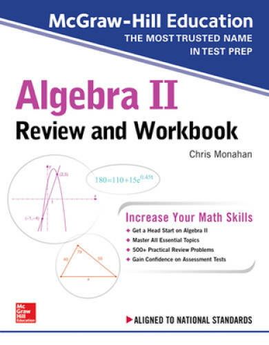 McGraw-Hill Education Algebra II Review and Workbook – Paperback – VERY GOOD