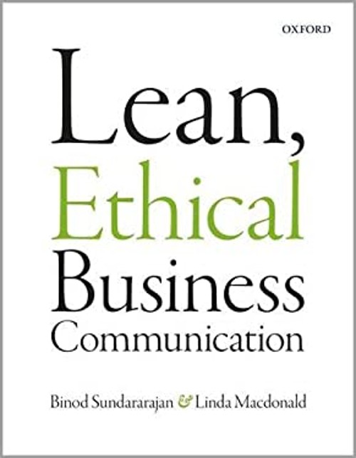 Lean, Ethical Business Communication Linda, Sundararajan, Binod M