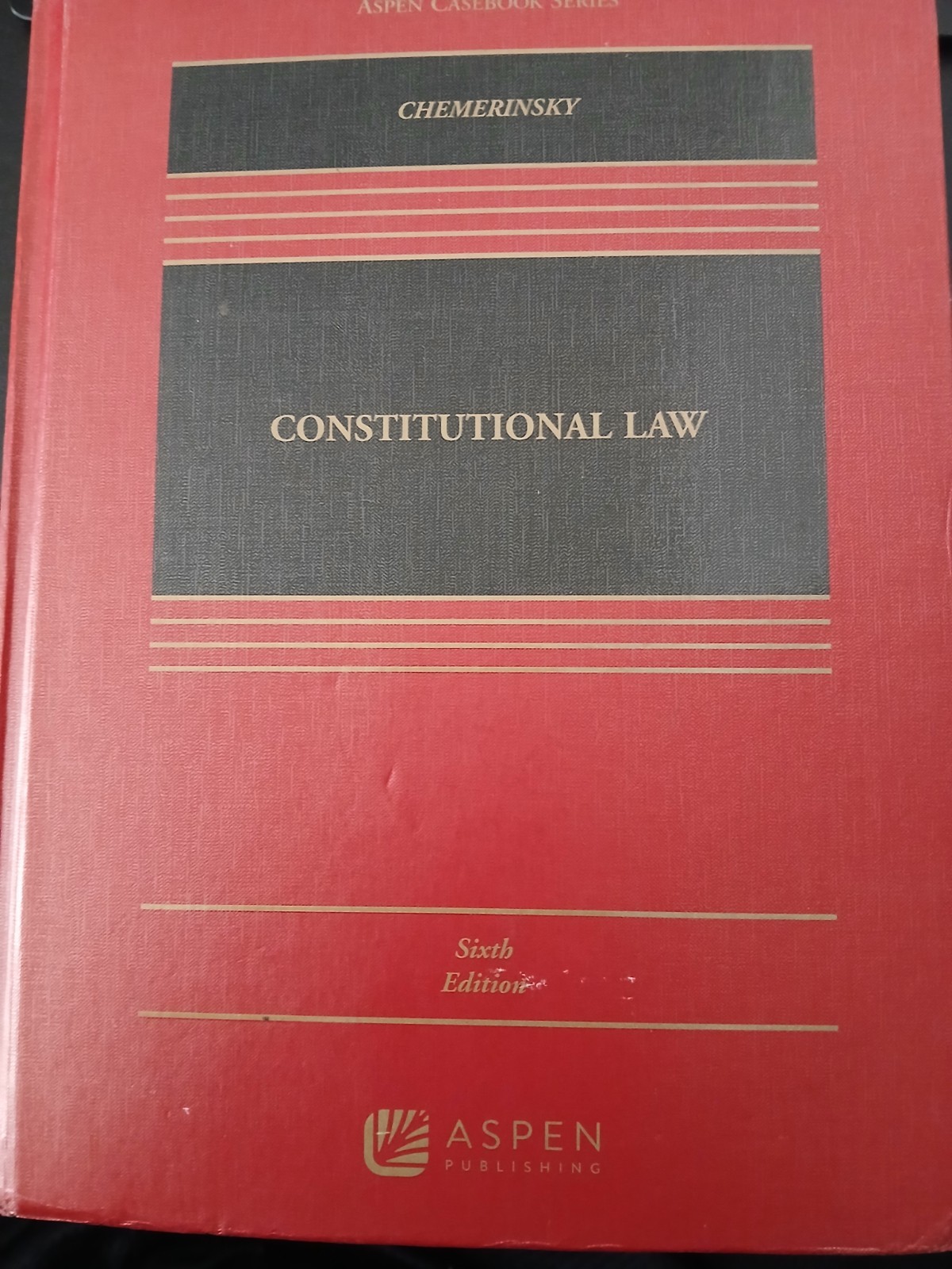 Aspen Casebook Ser.: Constitutional Law by Erwin Chemerinsky (2019, Book, Other)