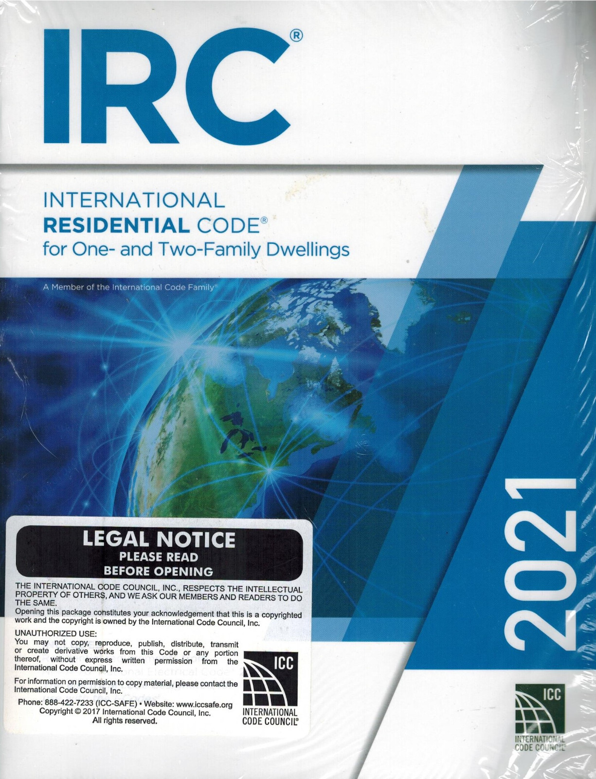 2021 International Residential Code (by ICC, Brand New, Paperback)