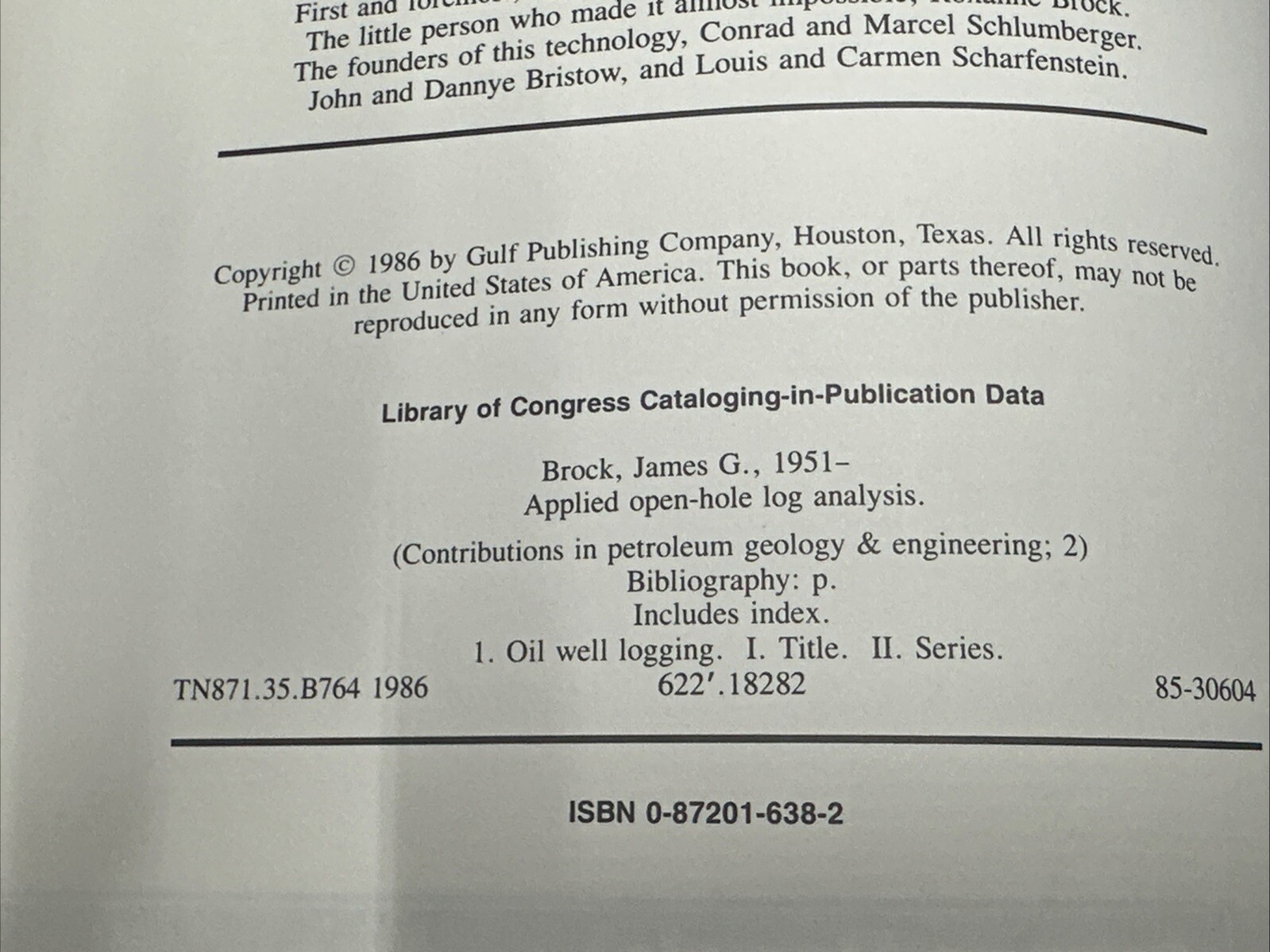 CONTRIBUTIONS IN PETROLEUM GEOLOGY AND ENGINEERING: VOLUME 2 By Brock James PH.D