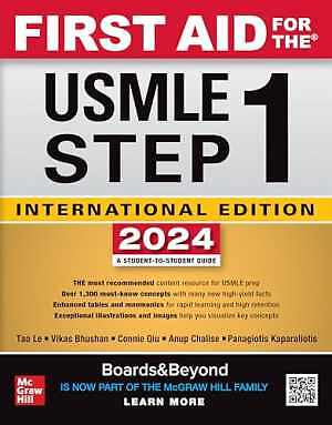First Aid for the USMLE Step 1 2024 – Paperback, by Le Tao; Bhushan – Very Good