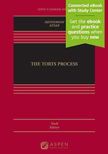 Torts Process: [Connected eBook – Hardcover, by Henderson James A; – Very Good d