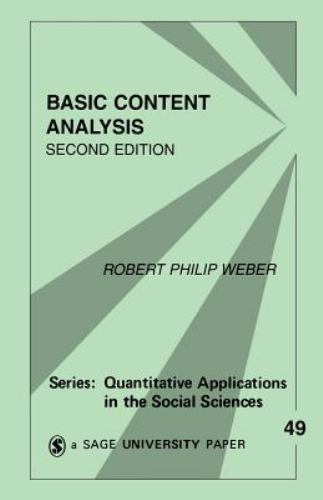 Basic Content Analysis by Weber, Robert Philip