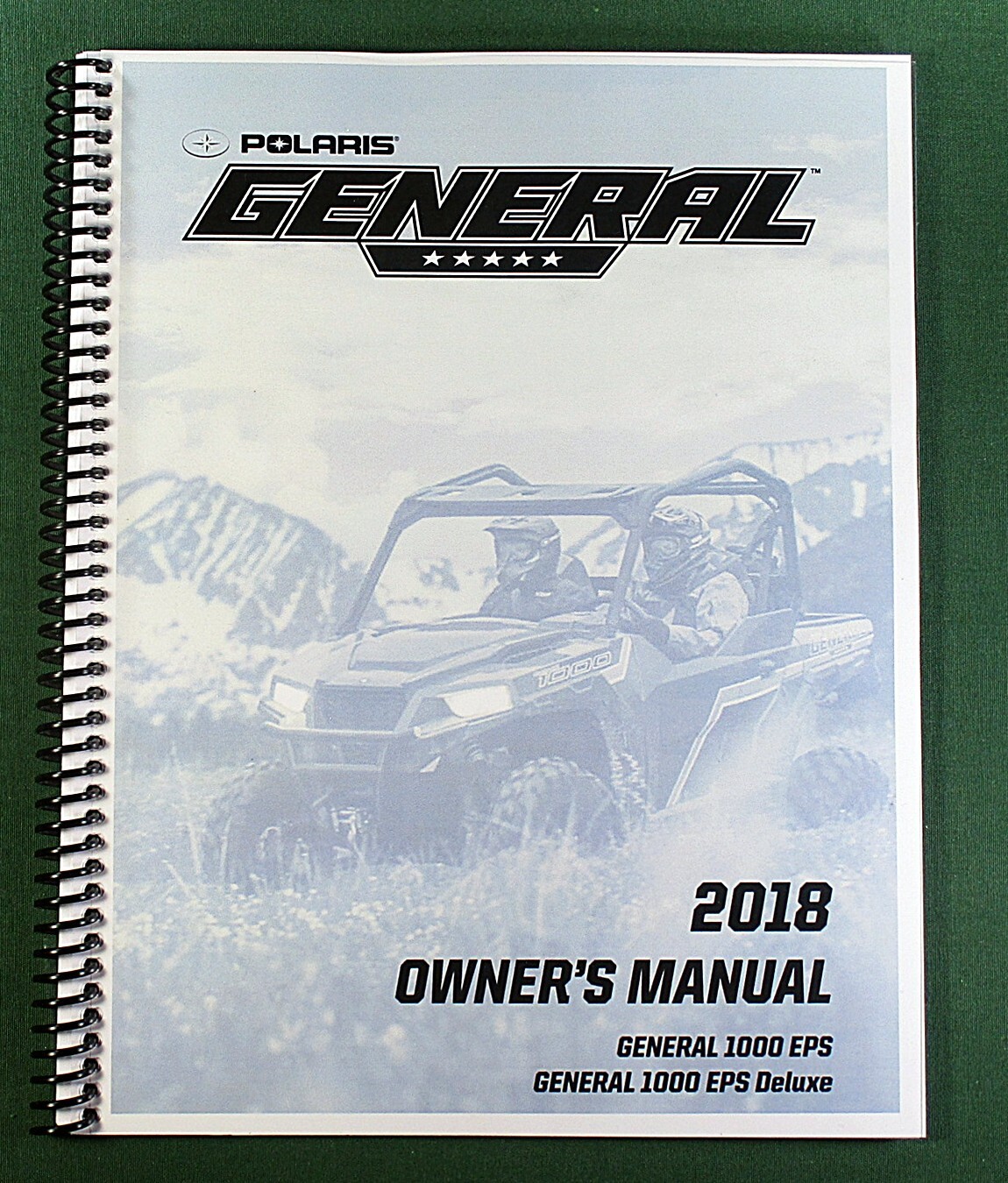 2018 Polaris General 1000 EPS Owner&rsquo;s Manual: Full Color & Protective Covers!