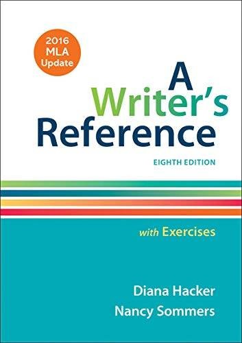 A Writer&rsquo;s Reference with Exercises with 2016 MLA Update – Spiral-bound – GOOD