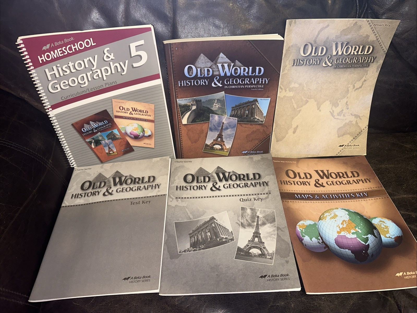 Old World History & Geography Abeka A Beka 5 4th Edition Book Answer Keys -lot 6
