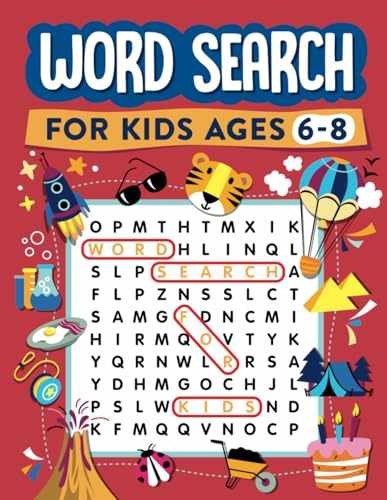 Word Search for Kids Ages 6-8: – Paperback, by Books Word Adventure – Very Good