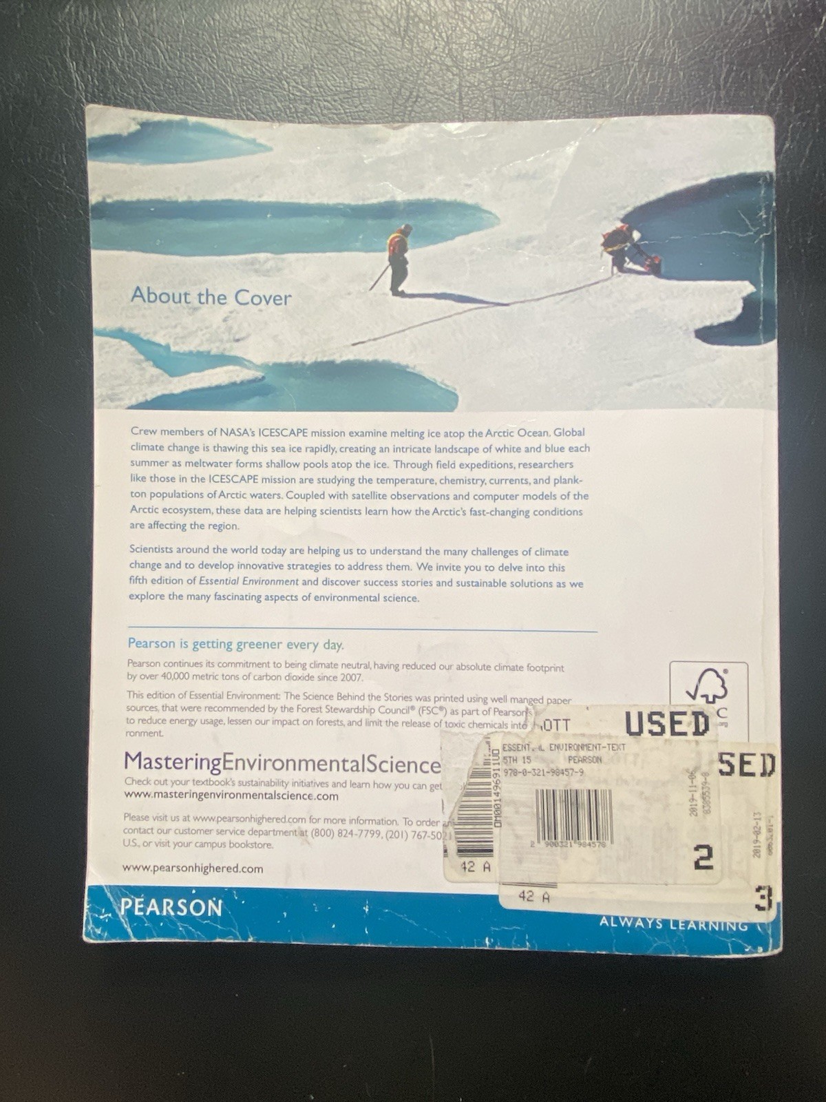 Pearson Essential Environment 5th Edition by Withgott & Laposata Trade Paperback