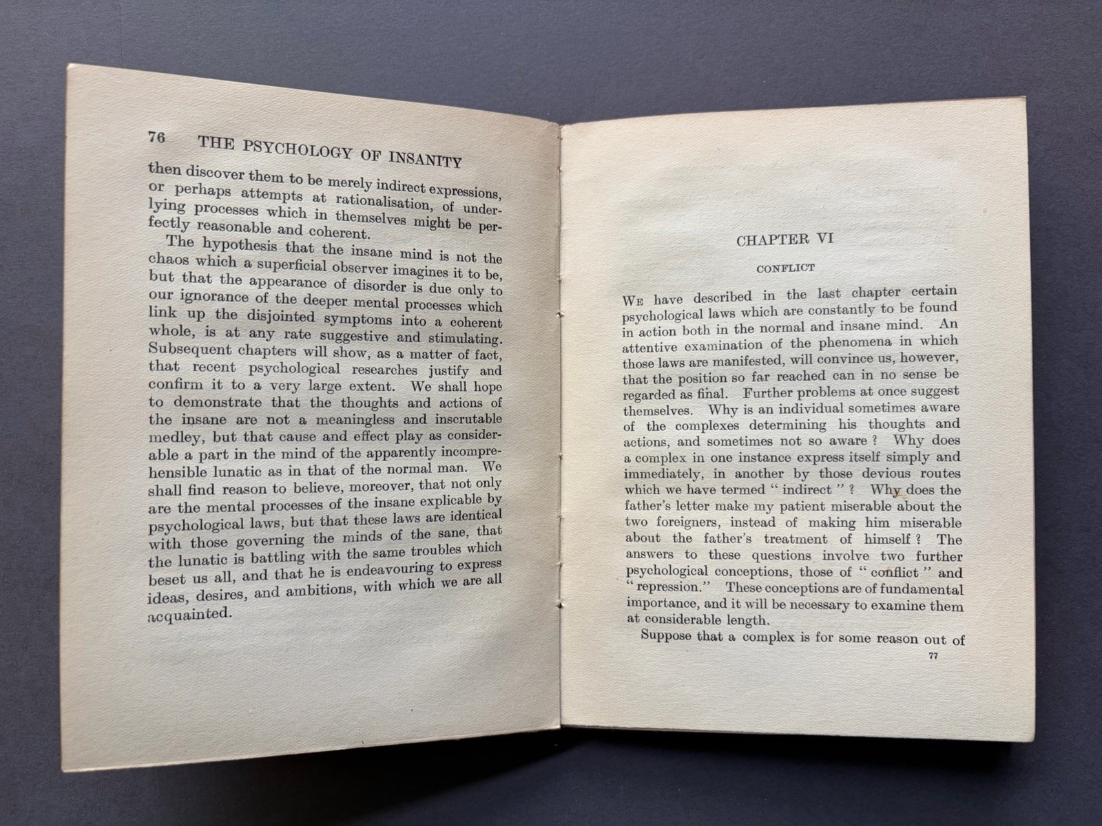 Psychology of Insanity by Bernard Hart (1912, First Edition)