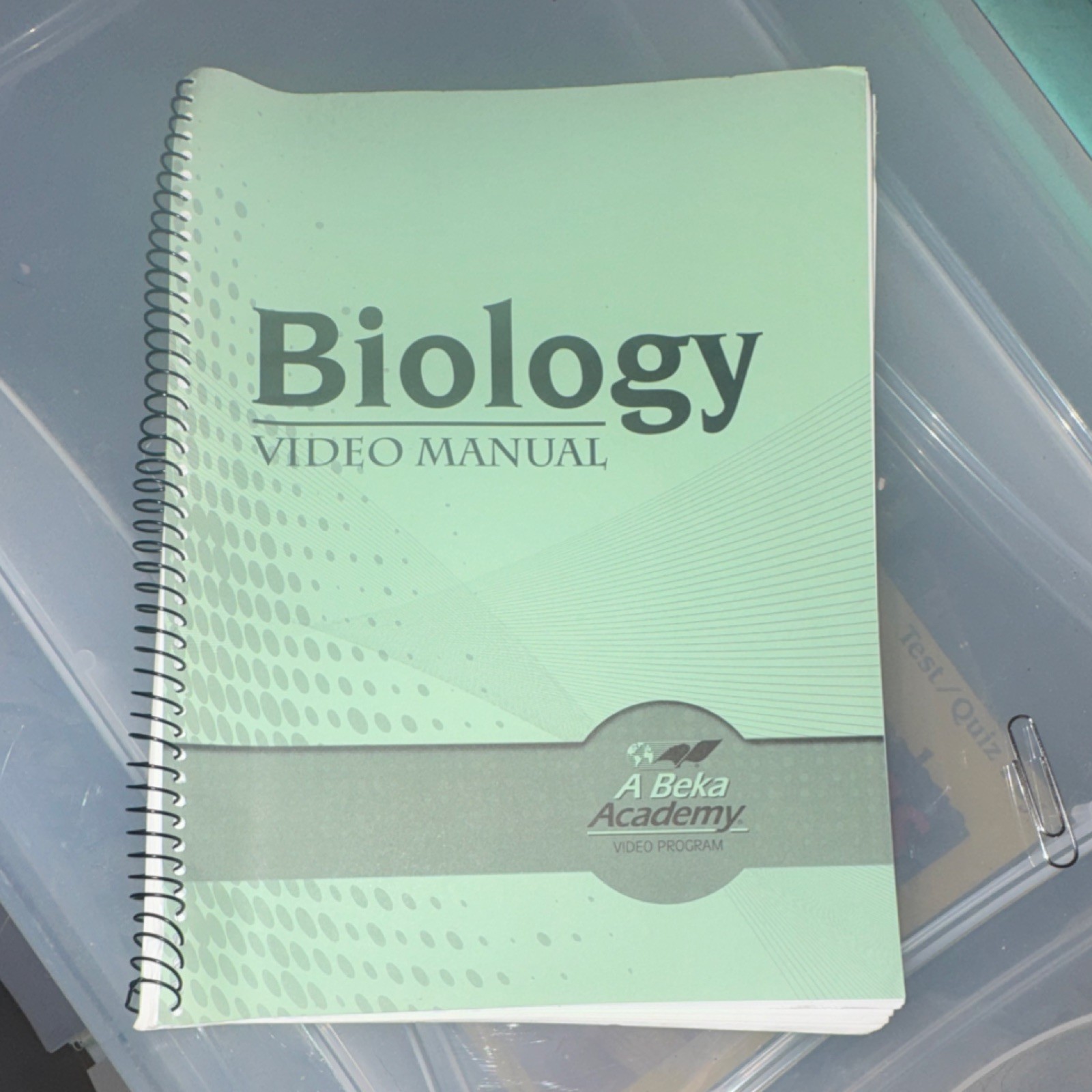 Abeka Biology Video Manual Ring/Wire Bound A Beka Academy Science Series