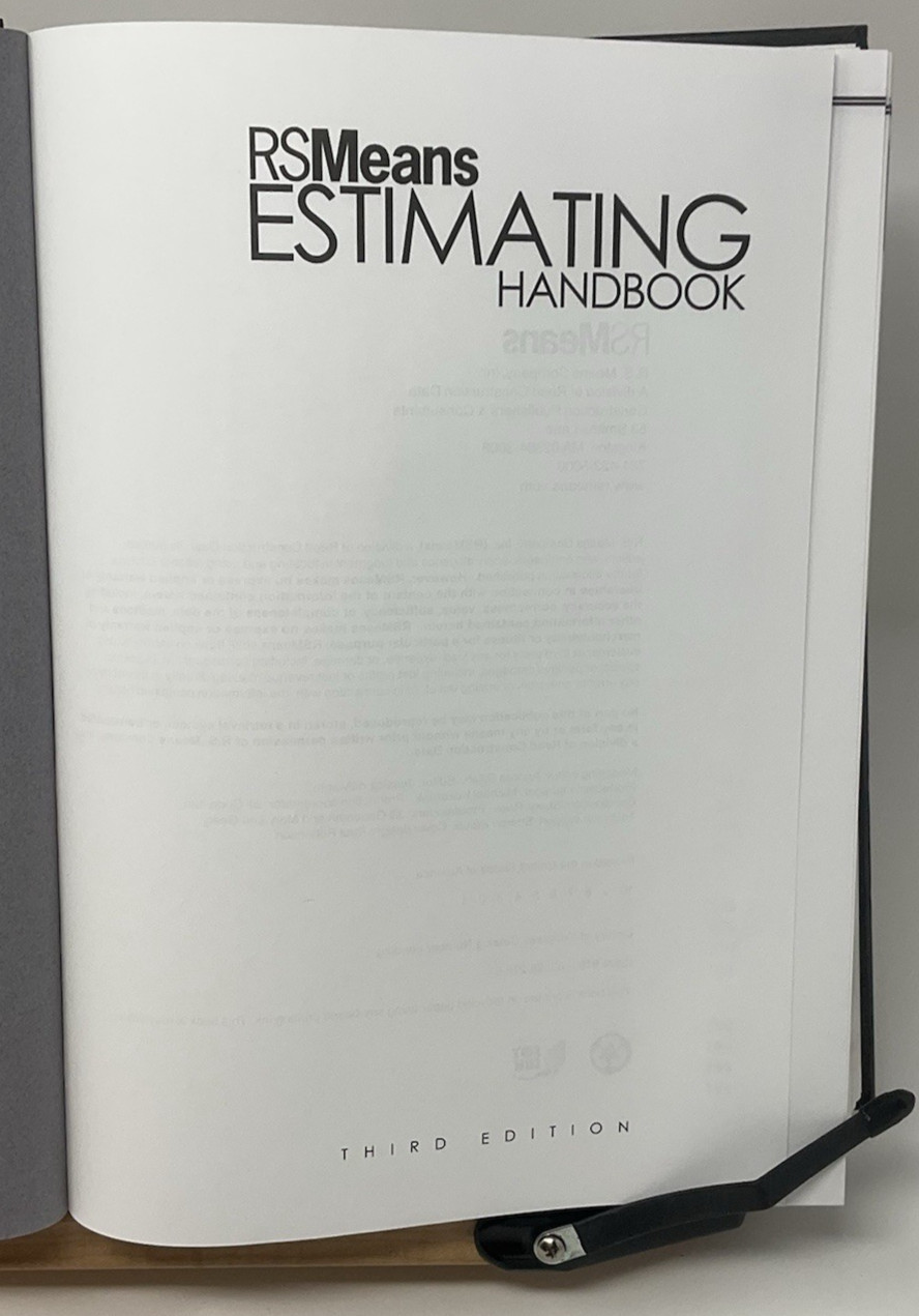 RSMeans Estimating Handbook Third Edition HC F5